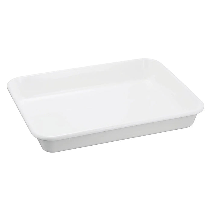 Noda Horo White Series Enamel No.10 Nestable Baking Tray for Meal Prep-Kiichin - The #1 Place for Japanese Goods in Your Hand!