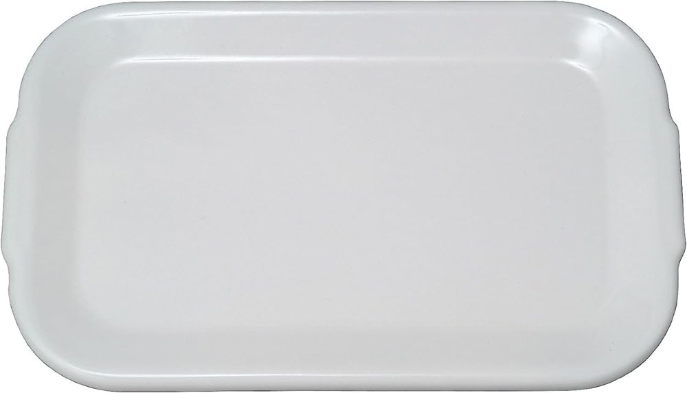 Noda Horo White Series Enamel Storage Container with Lid Rectangular