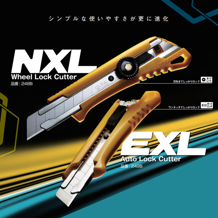 Olfa NXL Large L-Shaped Cutter Knife 0.5mm Blade with Screw Lock