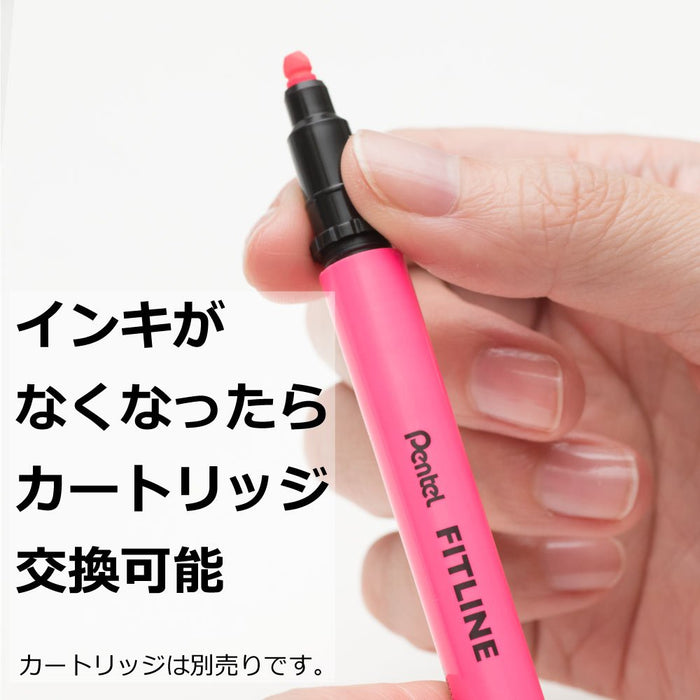 Pentel 10-Piece Highlighter Set in 3 Fit Line Colors Slw11-3-Kiichin - The #1 Place for Japanese Goods in Your Hand!