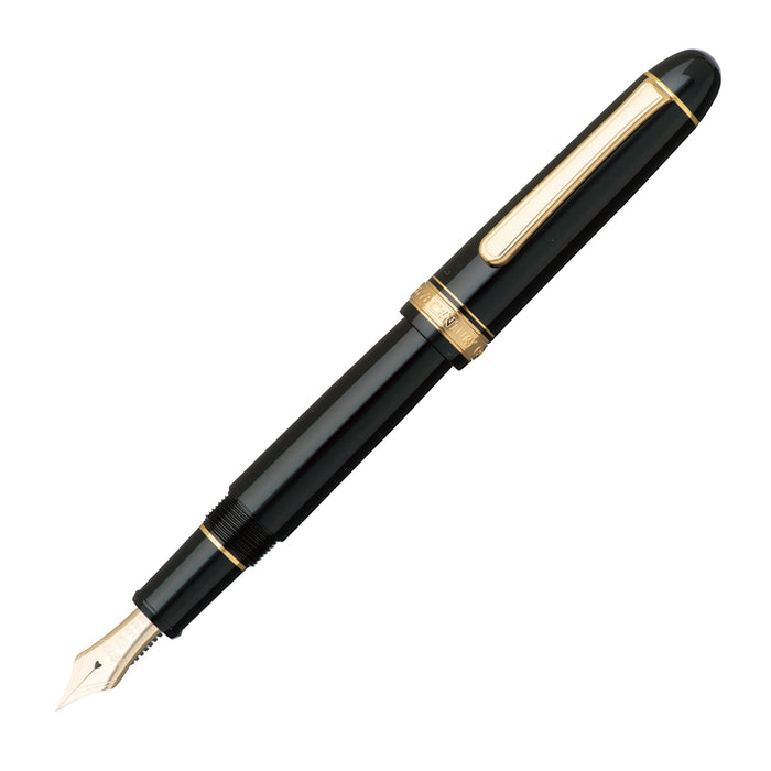 Platinum Fountain Pen #3776 Century - Extra Thick Black Body Size 139.5X15.4mm Weight 20.5G-Kiichin - The #1 Place for Japanese Goods in Your Hand!