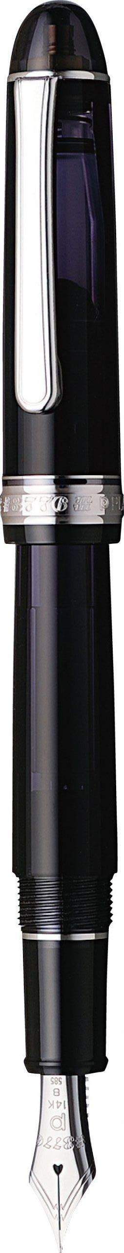 Platinum Fountain Pen #3776 Century Bold Black Diamond Rhodium 139.5X15.4mm 20.5G-Kiichin - The #1 Place for Japanese Goods in Your Hand!