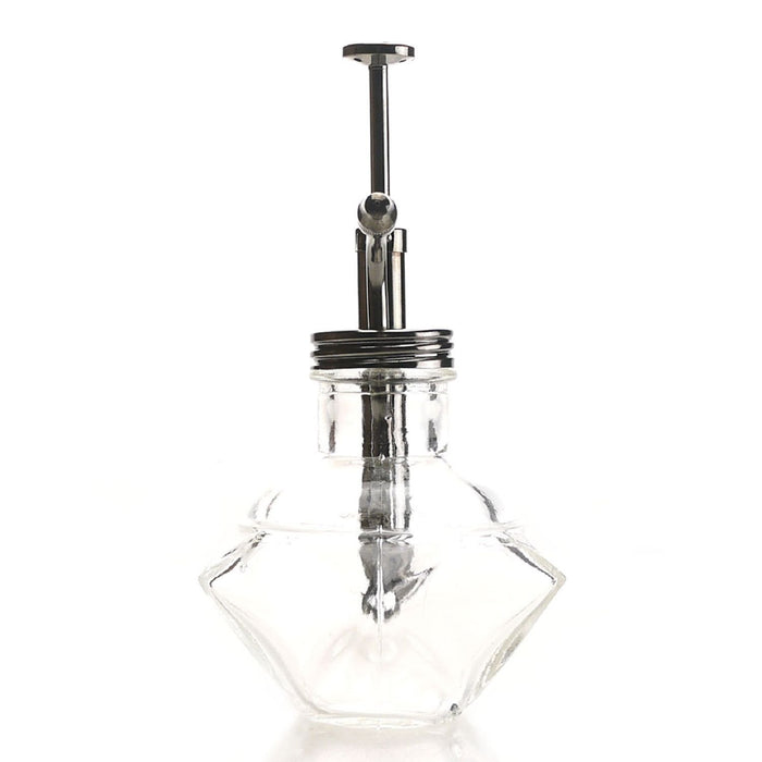 Purism Style Plant Mister Clear Glass Bottle with Brass Sprayer Gunmetal