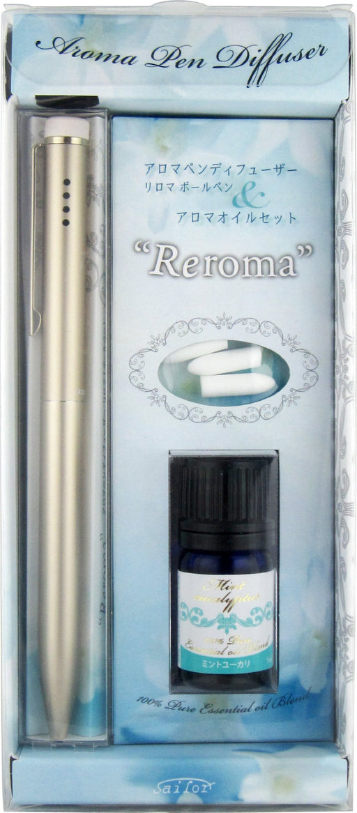 Sailor Aroma Fountain Pen Gift Set Champagne Gold & Mint Eucalyptus - 15-0318-379-Kiichin - The #1 Place for Japanese Goods in Your Hand!