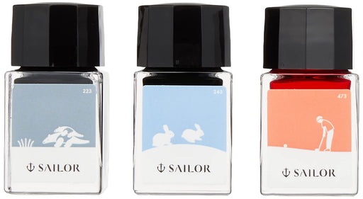 Sailor Fountain Pen Harappa Tenbaisuri 3 Color Set Bottle Ink 10mm - 13-2400-002-Kiichin - The #1 Place for Japanese Goods in Your Hand!