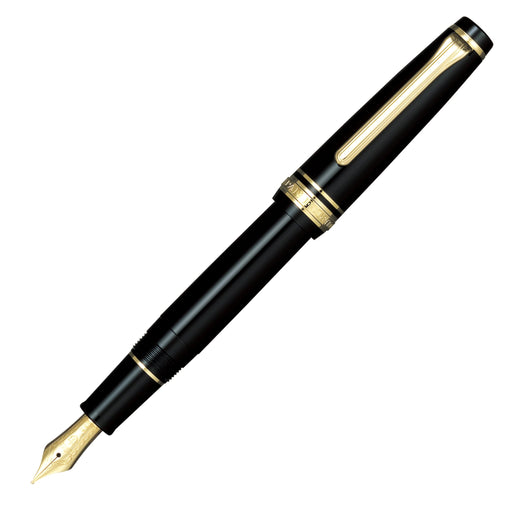 Sailor Professional Gear Slim Black Fountain Pen with Gold Trim Bold - 11-1221-620-Kiichin - The #1 Place for Japanese Goods in Your Hand!