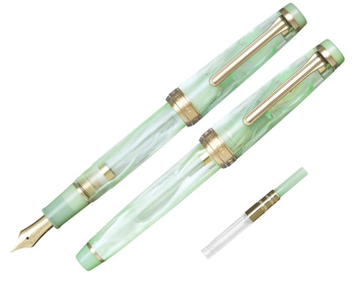 Sailor Veilio Pearl Mint GT 21K Medium Size Dual-Use Fountain Pen MF 11-5045-367-Kiichin - The #1 Place for Japanese Goods in Your Hand!