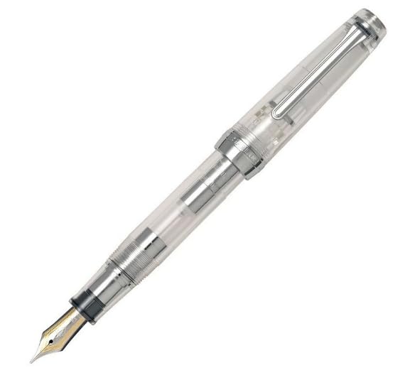 Sailor Fountain Pen Professional Gear Silver Demonstrator Music Nib Model
