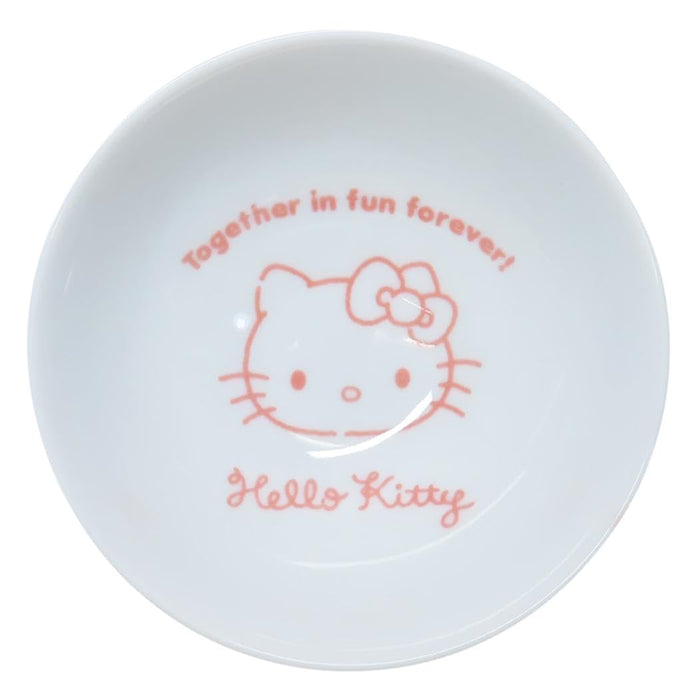 Kanesho Pottery Hello Kitty Blue White Check Tea Rice Bowl 11cm Microwave Safe-Kiichin - The #1 Place for Japanese Goods in Your Hand!
