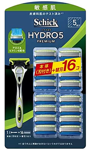 Schick Hydro 5 Premium Razor for Sensitive Skin with 16 Replacement Blades-Kiichin - The #1 Place for Japanese Goods in Your Hand!