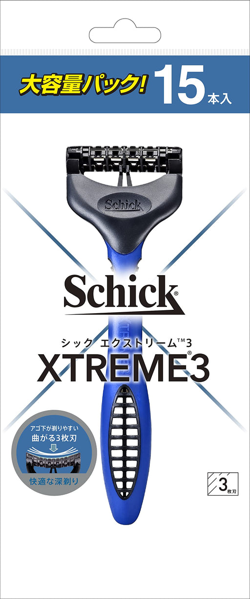 Schick Extreme 3 Shaving Razor Pack of 15 - Quality and Precision by Schick-Kiichin - The #1 Place for Japanese Goods in Your Hand!