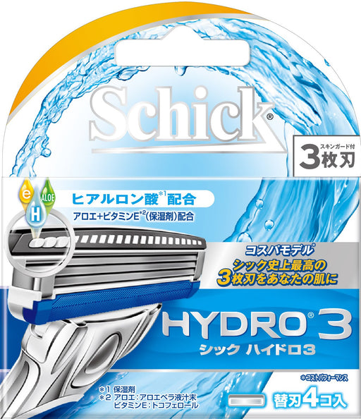 Schick Hydro 3 Replacement Blades Pack of 4 - Schick Brand-Kiichin - The #1 Place for Japanese Goods in Your Hand!