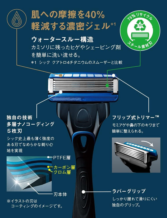 Schick Hydro 5 Premium Men's Black Shaving Razor Combo Pack with 4 Replacement Blades-Kiichin - The #1 Place for Japanese Goods in Your Hand!