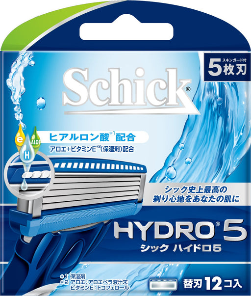 Schick Hydro 5 Pack of 12 Durable Replacement Razor Blades-Kiichin - The #1 Place for Japanese Goods in Your Hand!