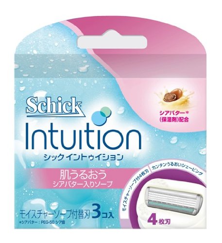 Schick Intuition Shea Butter Moisturizing Skin 3 Replacement Blades Pack-Kiichin - The #1 Place for Japanese Goods in Your Hand!