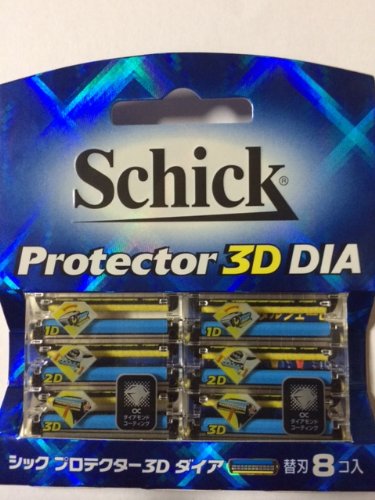 Schick Protector 3D Diamond Razor Set Pack of 8 Pieces by Schick-Kiichin - The #1 Place for Japanese Goods in Your Hand!