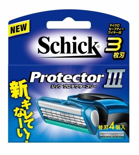 Schick Protector Three Razor with 4 Replacement Blades by Schick-Kiichin - The #1 Place for Japanese Goods in Your Hand!