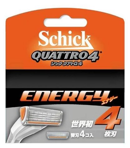 Schick Quattro 4 Energy Replacement Blades Pack of 4 by Schick-Kiichin - The #1 Place for Japanese Goods in Your Hand!