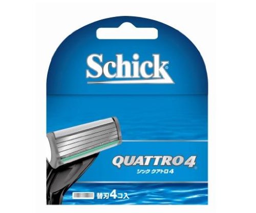 Schick Quattro 4-Pack Spare Blades Replacement Razor Pieces by Schick-Kiichin - The #1 Place for Japanese Goods in Your Hand!