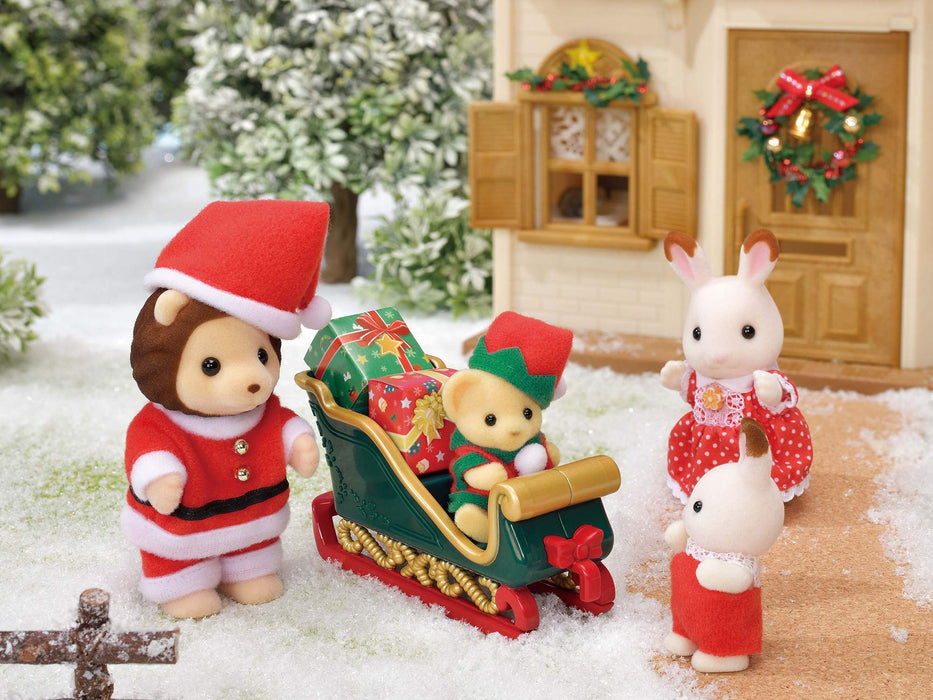Epoch Sylvanian Families Seasonal Lion Santa Christmas Set SE-206 Certified Toy Dollhouse For Ages 3+-Kiichin - The #1 Place for Japanese Goods in Your Hand!