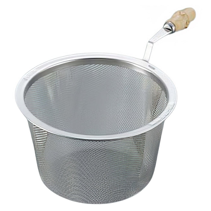 Premium Bamboo Handled Stainless Steel Tea Strainer - 69-74mm-Kiichin - The #1 Place for Japanese Goods in Your Hand!