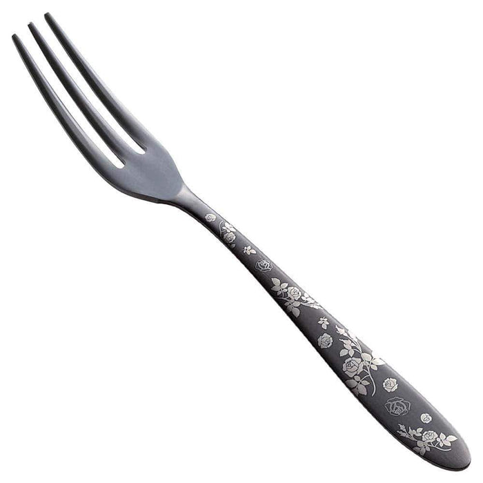 Todai Rikyu Japan Black Rose Cocktail Fork - Elegant Utensil for Exquisite Drinks-Kiichin - The #1 Place for Japanese Goods in Your Hand!