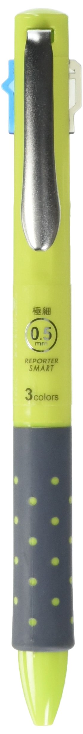 Tombow Reporter Smart 3 3-Color 0.5mm Ballpoint Pen - Black Red Blue Green Body-Kiichin - The #1 Place for Japanese Goods in Your Hand!