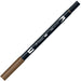 Tombow Dual Brush Pen Set Ab-T969 Chocolate - Pack of 6 Pens-Kiichin - The #1 Place for Japanese Goods in Your Hand!