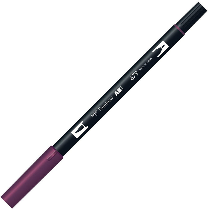 Tombow Dark Plum Dual Brush Pen Set 6 Pieces - AB-T679-Kiichin - The #1 Place for Japanese Goods in Your Hand!