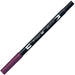 Tombow Dark Plum Dual Brush Pen Set 6 Pieces - AB-T679-Kiichin - The #1 Place for Japanese Goods in Your Hand!