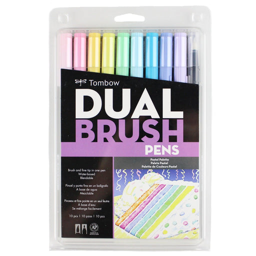 Tombow Dual Brush Pen Set Abt Pastel Collection Pack of 10-Kiichin - The #1 Place for Japanese Goods in Your Hand!