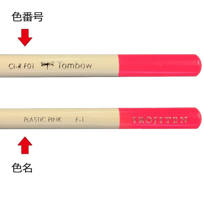 Tombow 6-Piece Colored Pencil Set Plastic Pink Single Color Ci-Rf1-6P-Kiichin - The #1 Place for Japanese Goods in Your Hand!