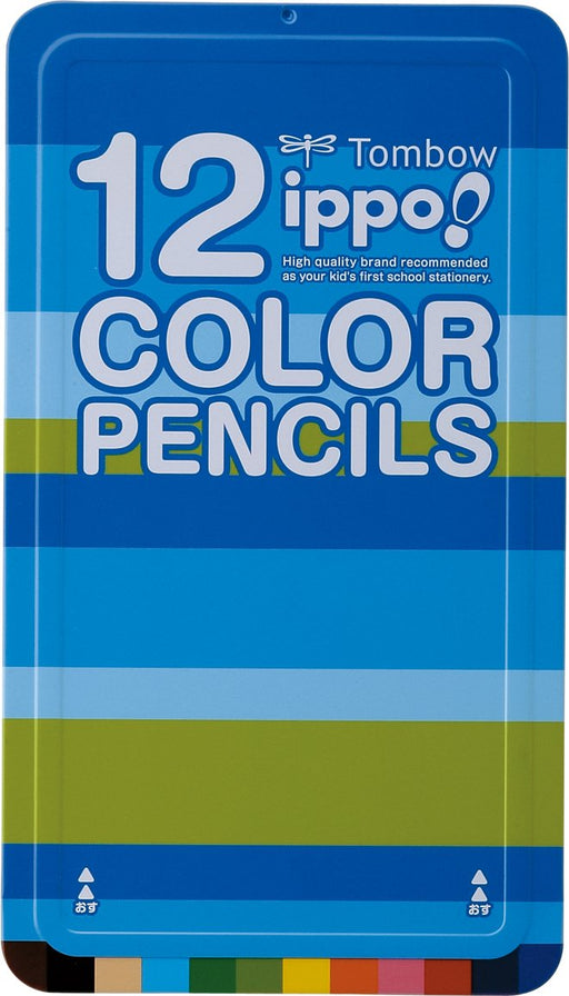 Tombow Ippo! 12-Color Set Smooth Plain Colored Pencils in Slide Can-Kiichin - The #1 Place for Japanese Goods in Your Hand!