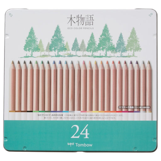 Tombow Tree Story 24-Color Colored Pencil Set Canned CB-RS24C-Kiichin - The #1 Place for Japanese Goods in Your Hand!