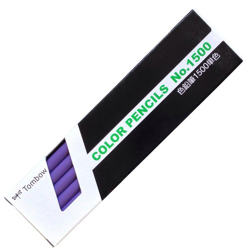 Tombow Fuji Purple Colored Pencils 1500 Durable Single Color Pack of 12-Kiichin - The #1 Place for Japanese Goods in Your Hand!
