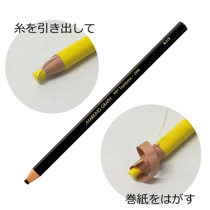Tombow 2285-33 Black Graph Marking Colored Pencils 1 Dozen Pack-Kiichin - The #1 Place for Japanese Goods in Your Hand!
