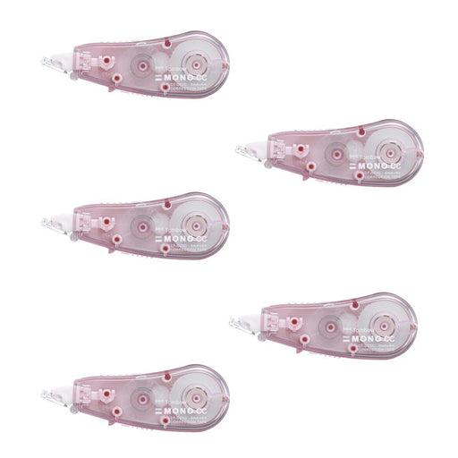 Tombow Mono CC Soft Pink Correction Tape 5mm Width Pack of 5-Kiichin - The #1 Place for Japanese Goods in Your Hand!