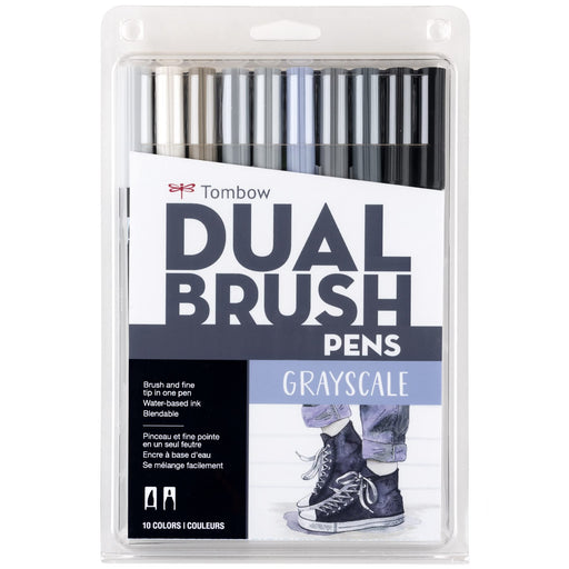 Tombow Gray Scale Dual Brush Pens Pack of 10 - Imported Tombow Product-Kiichin - The #1 Place for Japanese Goods in Your Hand!
