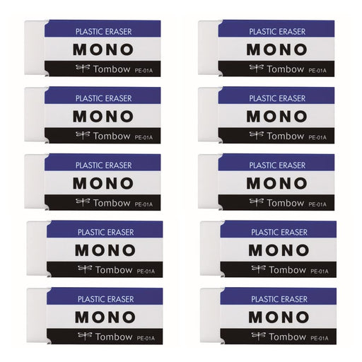 Tombow Mono PE01 Eraser Set Pack of 10 Pieces-Kiichin - The #1 Place for Japanese Goods in Your Hand!