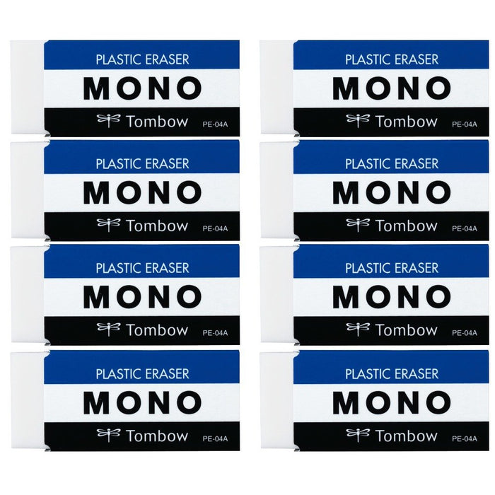 Tombow Mono PE04 Eraser Pack of 8 Pieces High-Quality JCA-811AZ-Kiichin - The #1 Place for Japanese Goods in Your Hand!