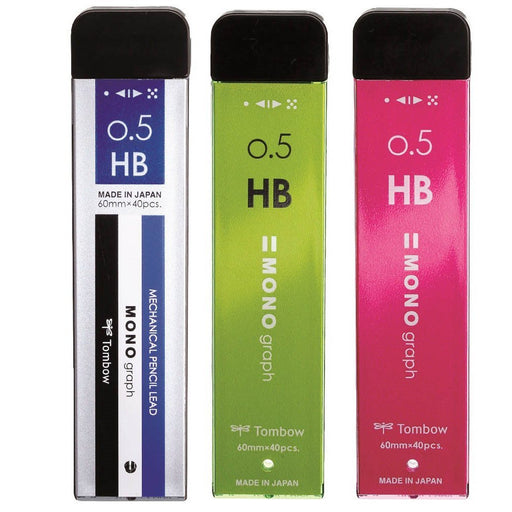 Tombow Mono Monograph 0.5 HB Mechanical Pencil Lead 3 Colors 3 Pieces-Kiichin - The #1 Place for Japanese Goods in Your Hand!