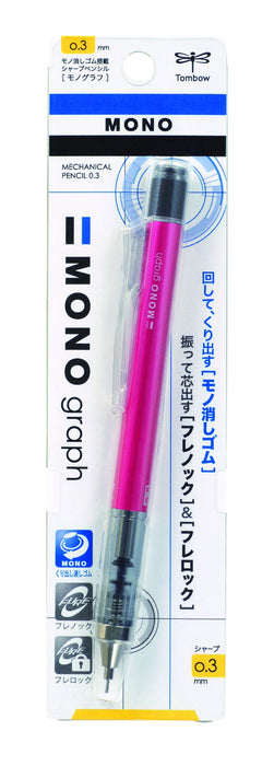 Tombow Monograph Mechanical Pencil 0.3 DPA-131F in Chic Pink Color-Kiichin - The #1 Place for Japanese Goods in Your Hand!