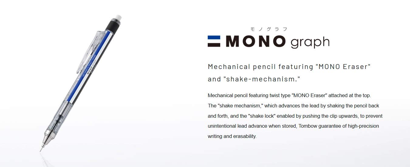 Tombow Monograph Mechanical Pencil 0.5mm Red DPA-132C-Kiichin - The #1 Place for Japanese Goods in Your Hand!