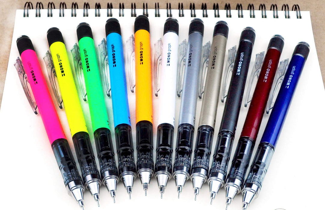 Tombow Neon Green Monograph Mechanical Pencil 0.5mm - DPA-134E-Kiichin - The #1 Place for Japanese Goods in Your Hand!