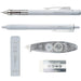 Tombow Grayscale Light Gray 5-Piece Stationery Set – Pencil Pen Eraser Lead and Correction Tape-Kiichin - The #1 Place for Japanese Goods in Your Hand!
