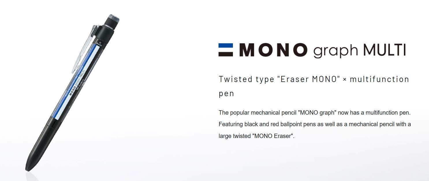 Tombow Mono Monograph Multifunctional Pen 2+S with Eraser Monocolor CPA-161A-Kiichin - The #1 Place for Japanese Goods in Your Hand!