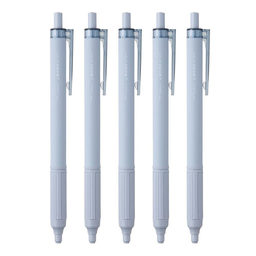 Tombow Monograph Light Ballpoint Pen Smoky Blue Shaft Black Ink 0.38mm 5-Pack-Kiichin - The #1 Place for Japanese Goods in Your Hand!