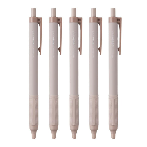 Tombow Monograph Light Ballpoint Pen 0.38mm Black Ink 5-Pack Smoky Brown Shaft-Kiichin - The #1 Place for Japanese Goods in Your Hand!