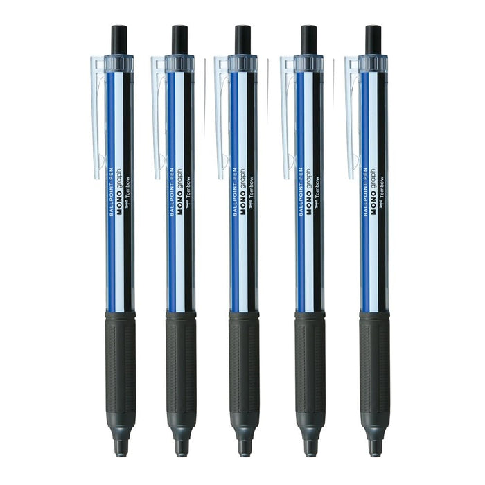 Tombow Monograph Light Ballpoint Pen 0.5mm Black Ink Mono Color 5-Pack-Kiichin - The #1 Place for Japanese Goods in Your Hand!