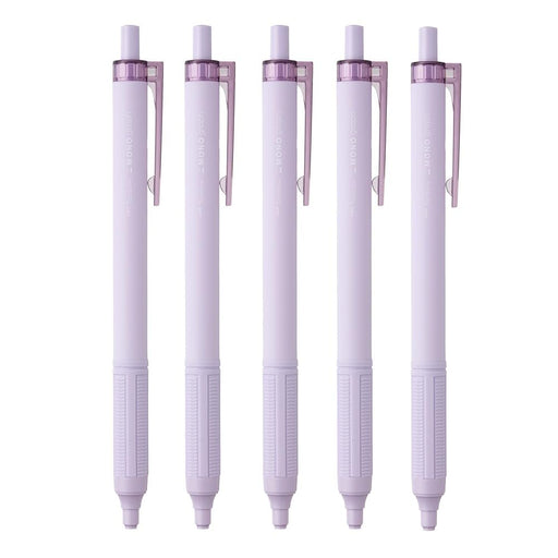 Tombow Monograph Light Ballpoint Pen 0.5mm Black Ink Smoky Purple Shaft 5 Pack-Kiichin - The #1 Place for Japanese Goods in Your Hand!